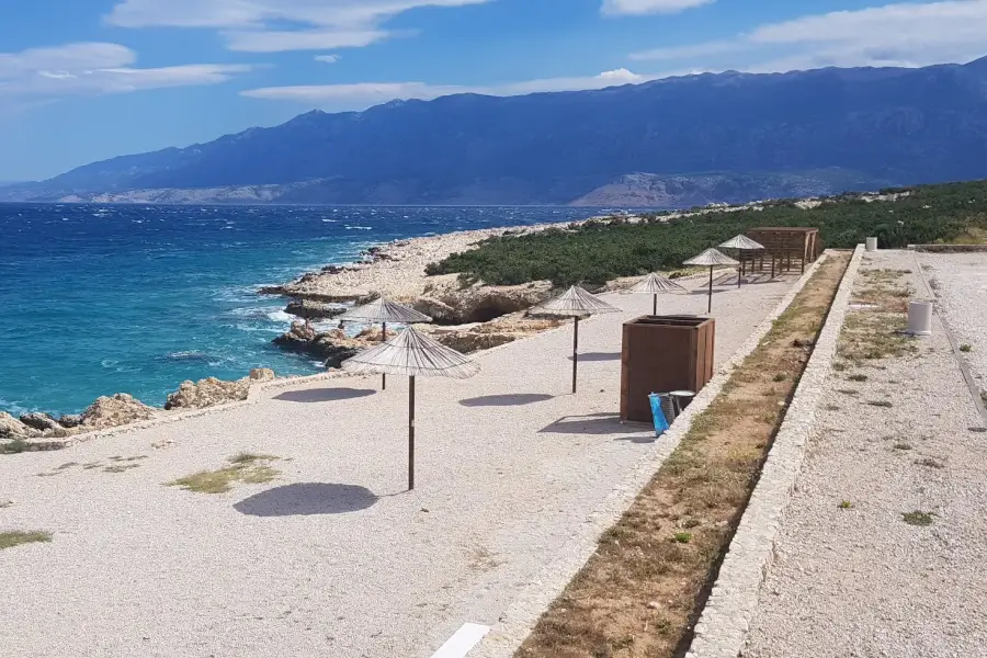 otok Pag - apartmaji Relax - plaža