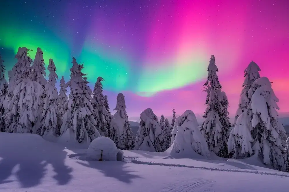 Finska - Laponska - Aurora Borealis